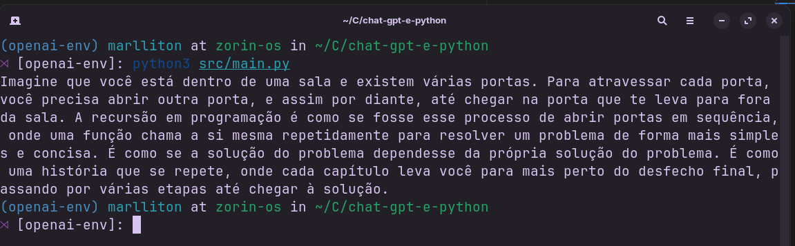 Como usar a API da OpenAi com Python