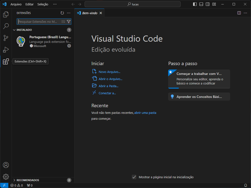 Visual Studio Code (VSCode) - Instalação e Configuração